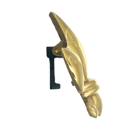 Fleur de Lys Door Knocker: Brass / 4.5H x 4.25W