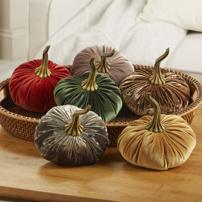 Pumpkin Large Velvet, Fall Mantel Decor, Halloween Table: Leopard