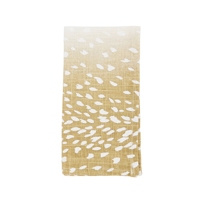Earthy Antelope Print Napkin: Natural / 20"  Set of 4