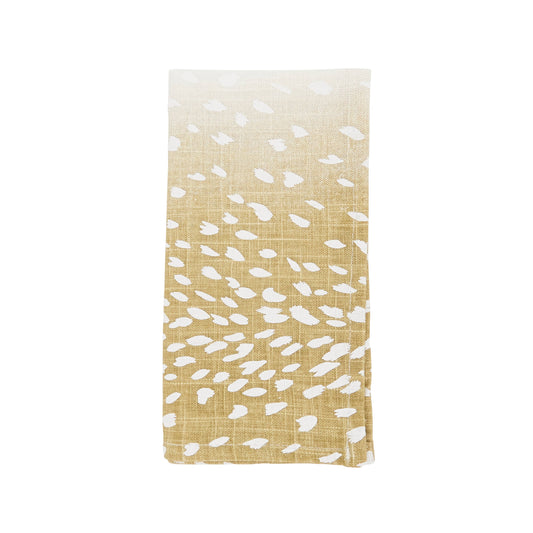 Earthy Antelope Print Napkin: Natural / 20"  Set of 4
