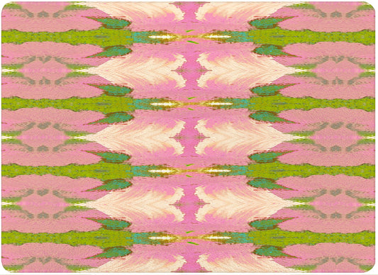 GB526LP-Laura Park Cabana Pink Cutting Board: Small Rectangular 8" by 11"