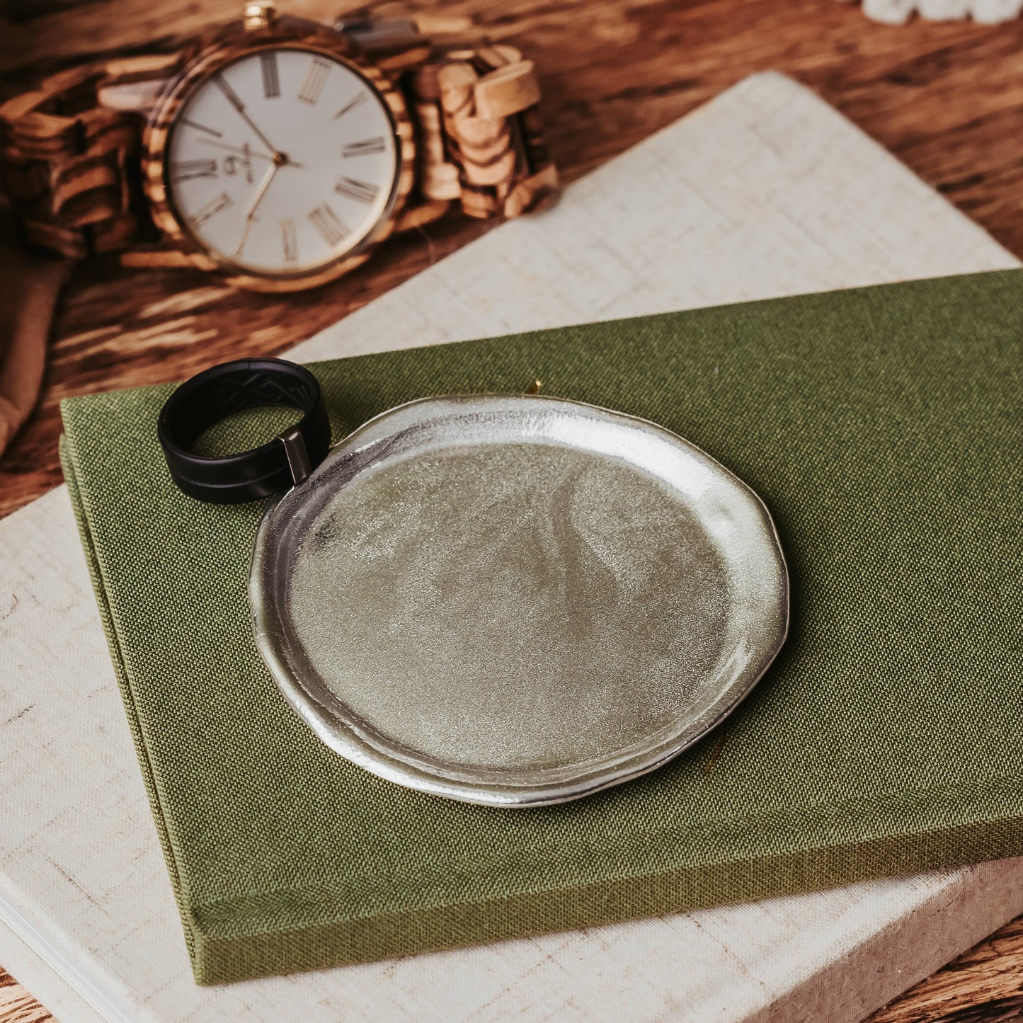 Handmade Pewter Coin Dish - Ring Dish - Jewelry Dish: Plain Heart Dish