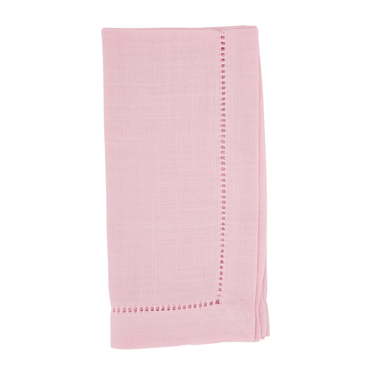 Poly Hemstitched Dinner Napkin: Pink / 20"
