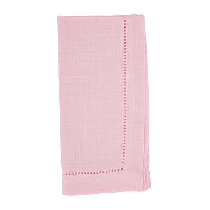 Poly Hemstitched Dinner Napkin: Pink / 20"