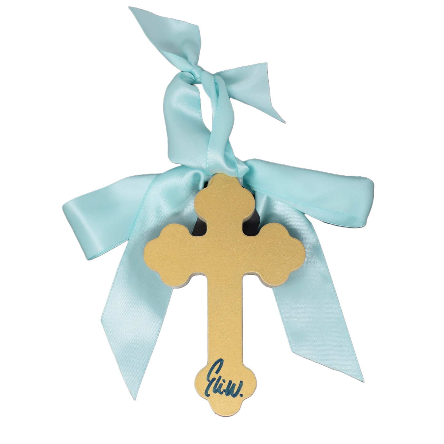 Praise Cross with Ribbon -6 inches