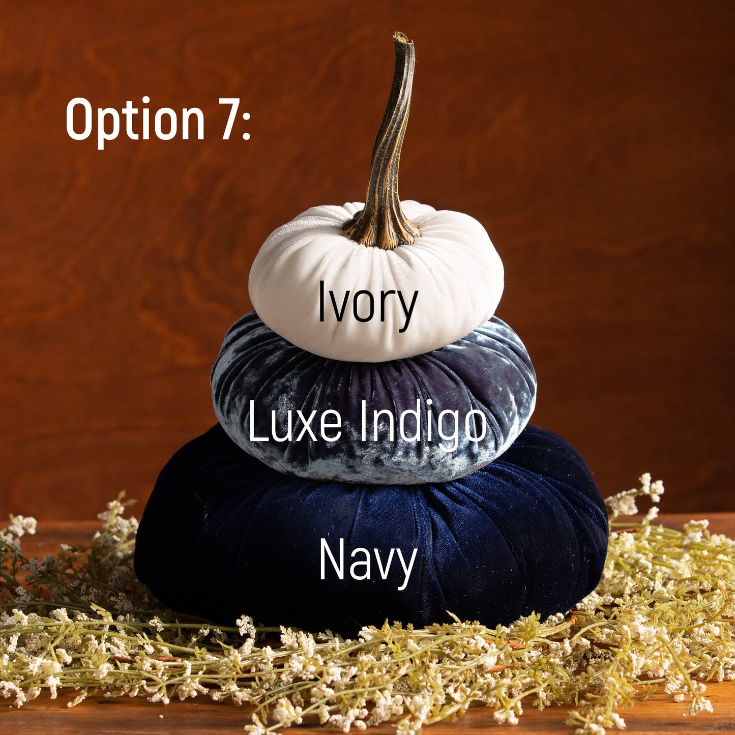 Velvet Pumpkin Stack, Thanksgiving centerpiece: Option 9: Hot Pink Ivory Pink