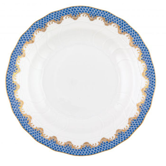 Herend Fish Scale Blue Dessert Plate