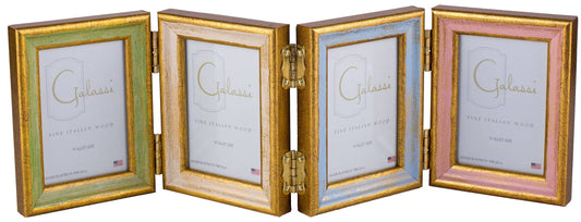 F. G. Galassi 100 Series Italian Wood Hinged Wallet Frames | Gold & Multi-Color