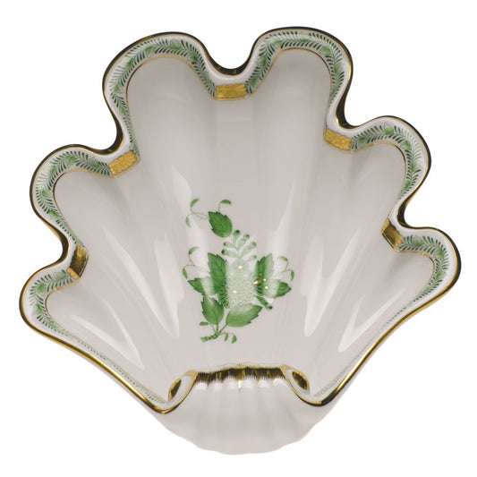 Herend Chinese Bouquet Green Shell Dish