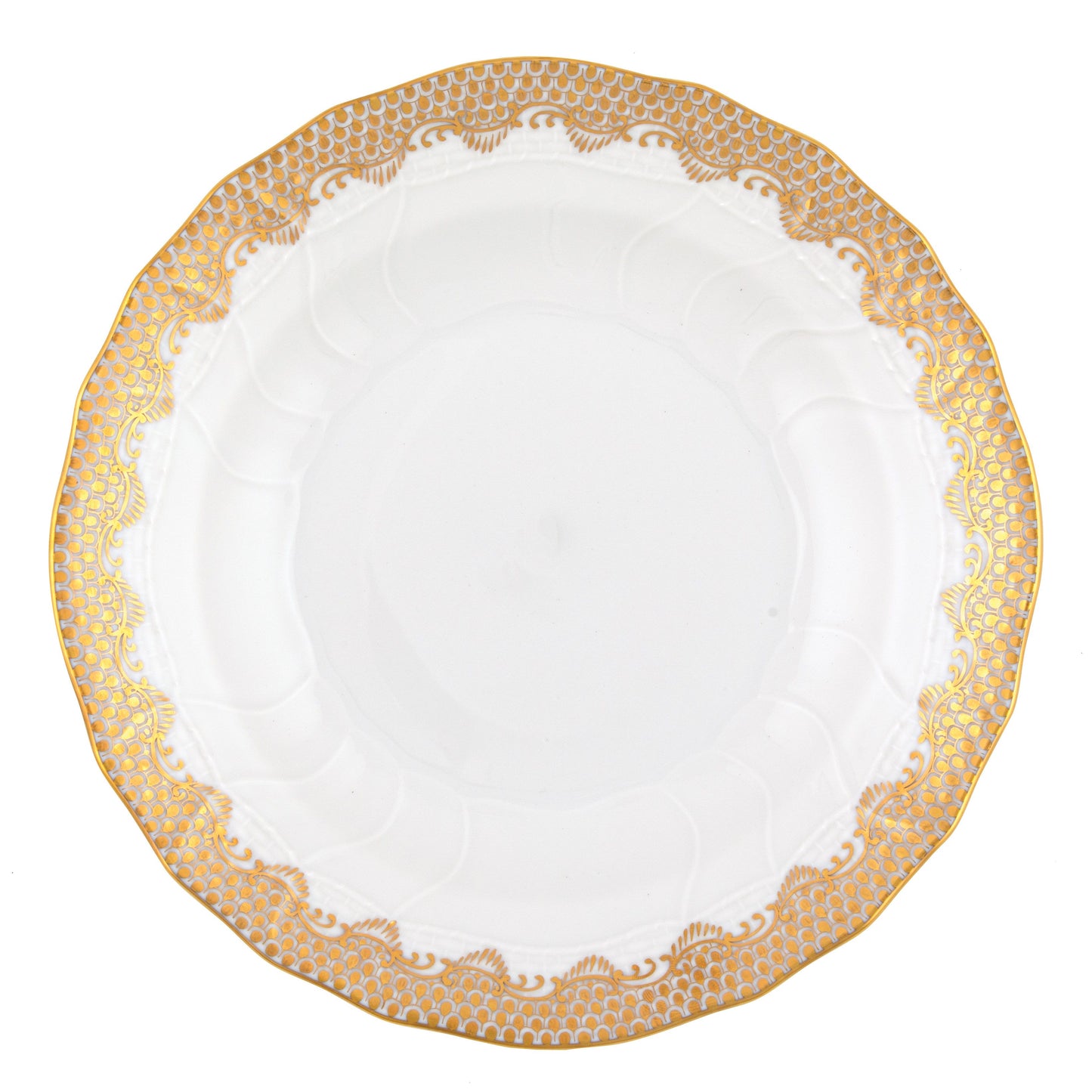 Herend Fish Scale Gold Salad Plate