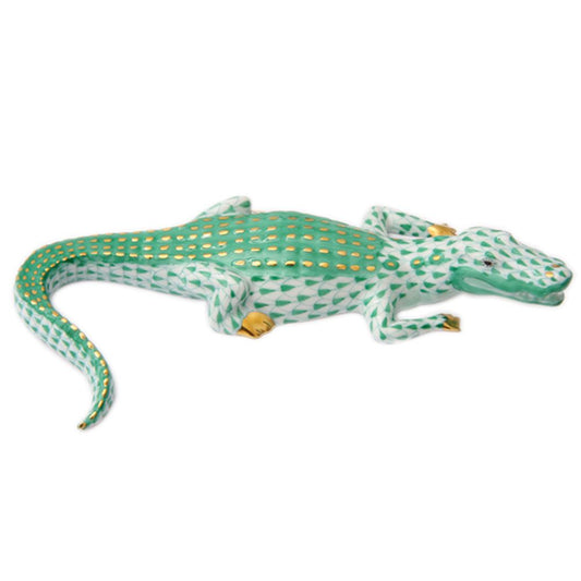 Herend Green Alligator