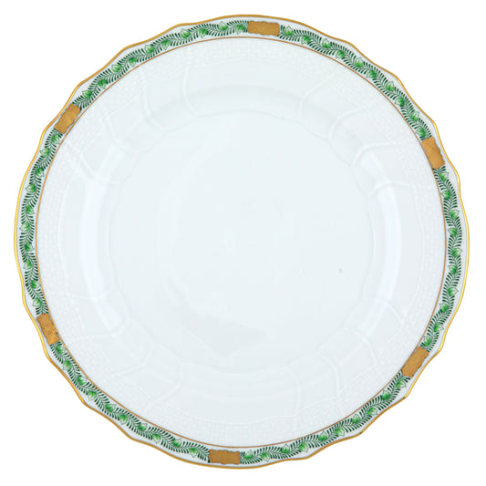 Herend Chinese Bouquet Garland Green Dinner Plate