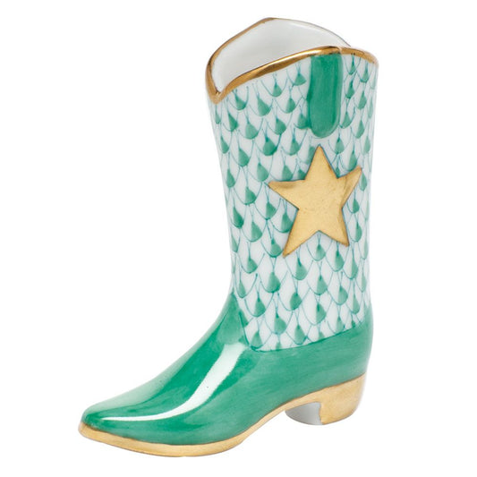 Herend Cowboy Boot Green