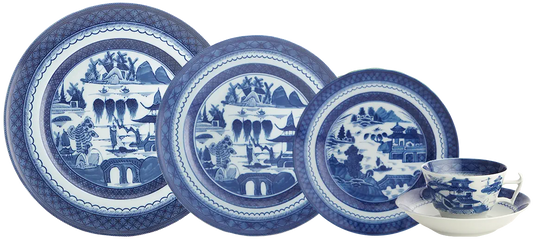 Mottahedeh Blue Canton 5 Piece Place Setting