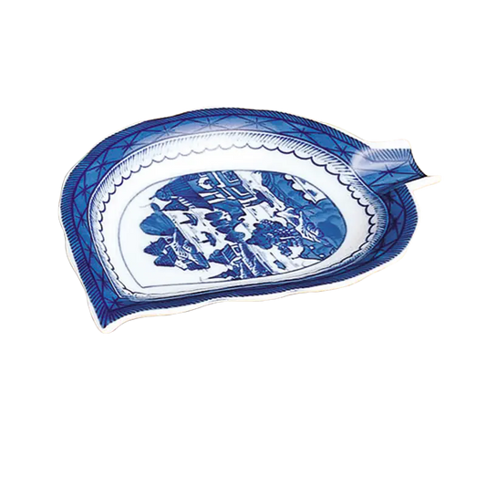 Mottahedeh Blue Canton Leaf Plate