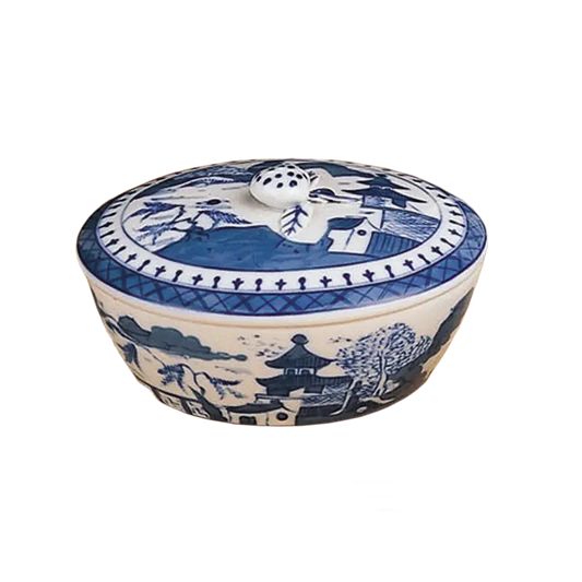 Mottahedeh Blue Canton Oval Box