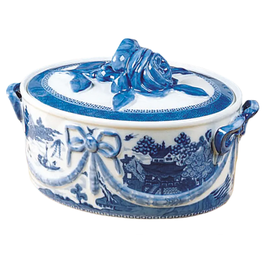 Mottahedeh Blue Canton Covered Casserole