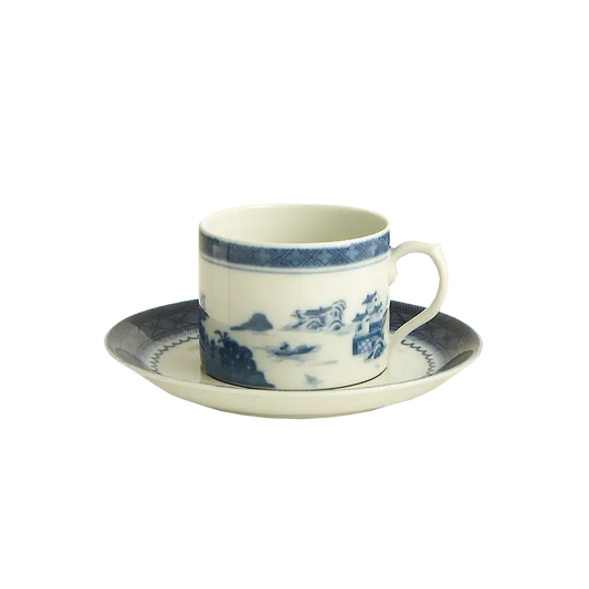 Mottahedeh Blue Tea Cup and Saucer