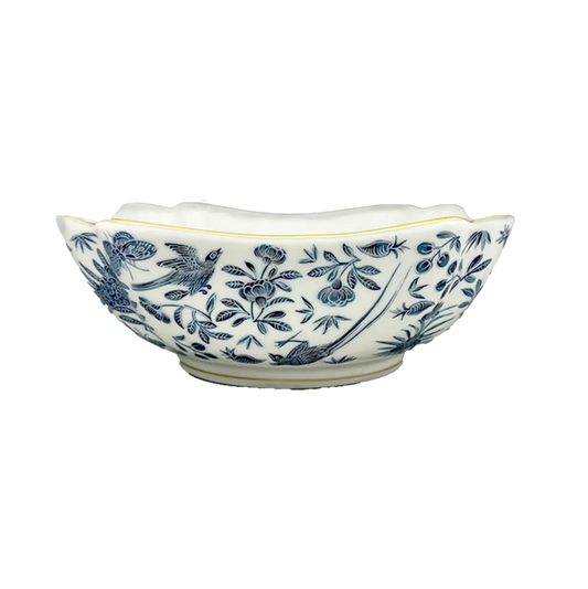 Mottahedeh Sacred Blue Bird and Butterfly Square Bowl