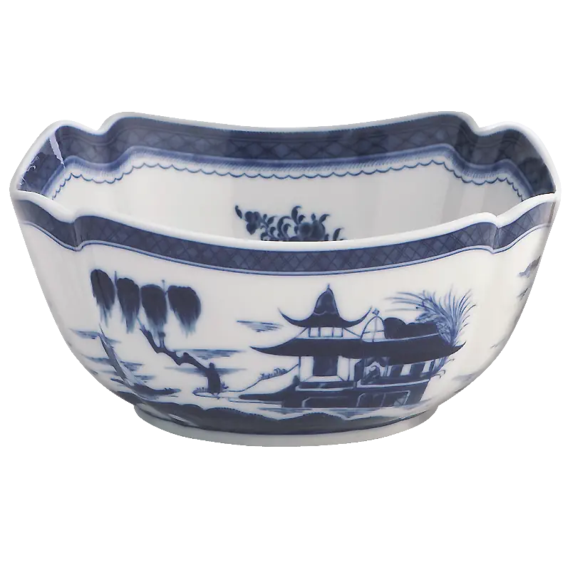 Mottahedeh Blue Canton Square Bowl, Large