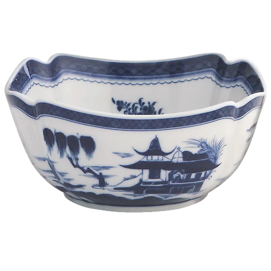 Mottahedeh Blue Canton Square Bowl, Large