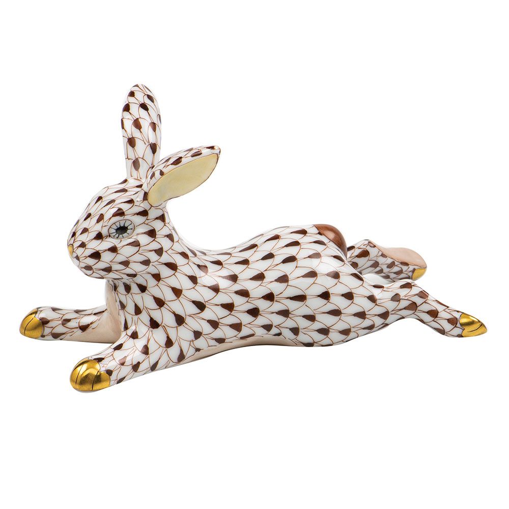 Herend Lounging Bunny Chocolate