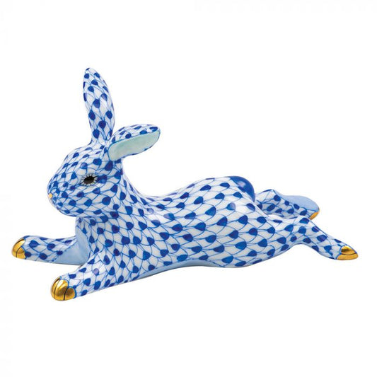 Herend Lounging Bunny Sapphire