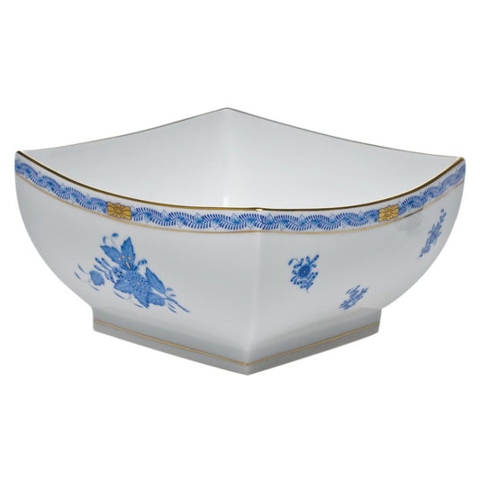 Herend Chinese Bouquet Blue Large Square Bowl
