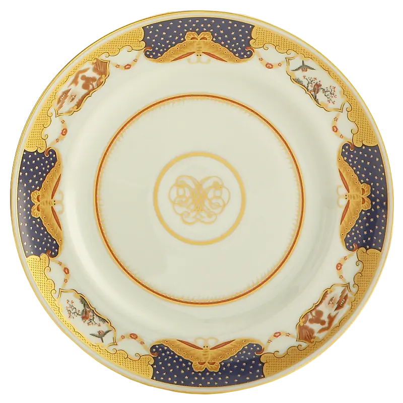 Mottahedeh Golden Butterfly Dinner Plate