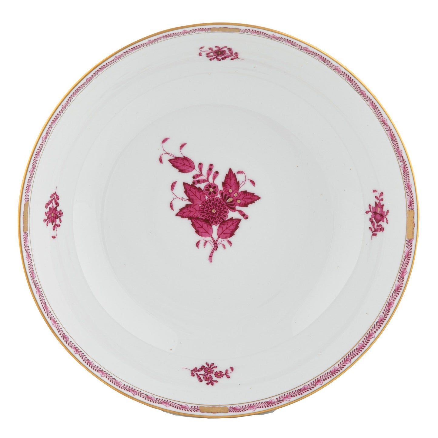 Herend Chinese Bouquet Raspberry Medium Bowl