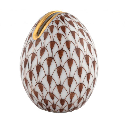 Herend Egg Place Card Holder Chocolate
