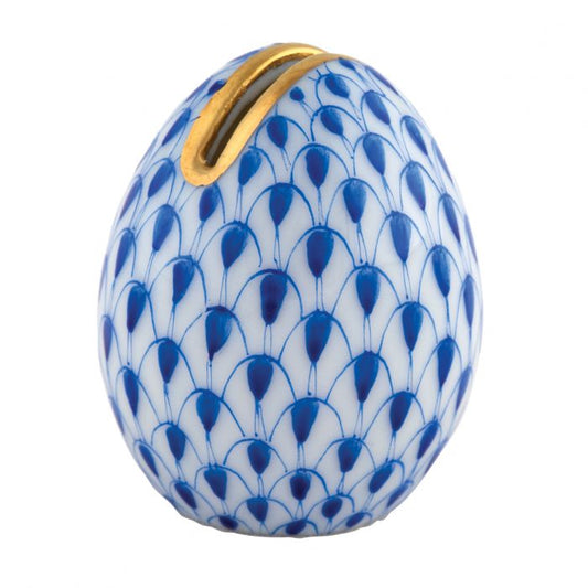 Herend Egg Place Card Holder Sapphire
