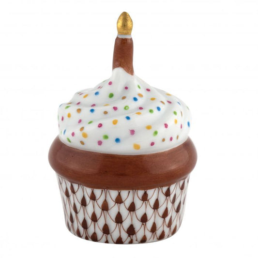 Herend Cupcake with Candle Chocolate