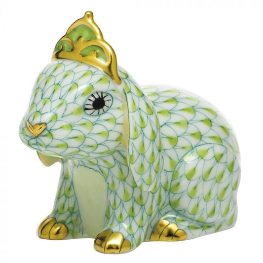 Herend Bunny with Tiara Keylime