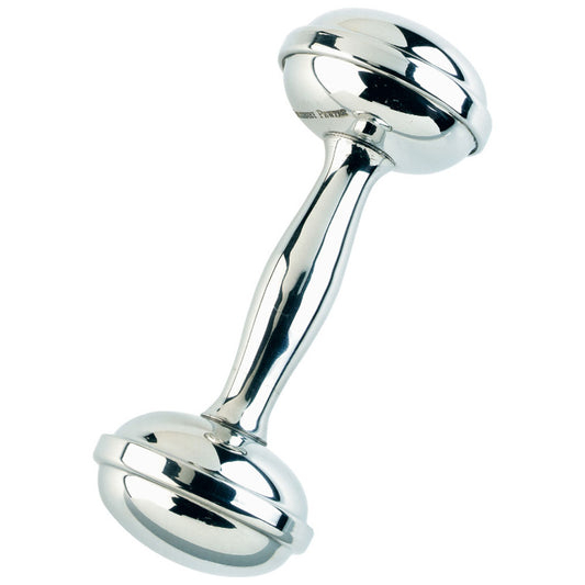 Pewter Dumbell Rattle
