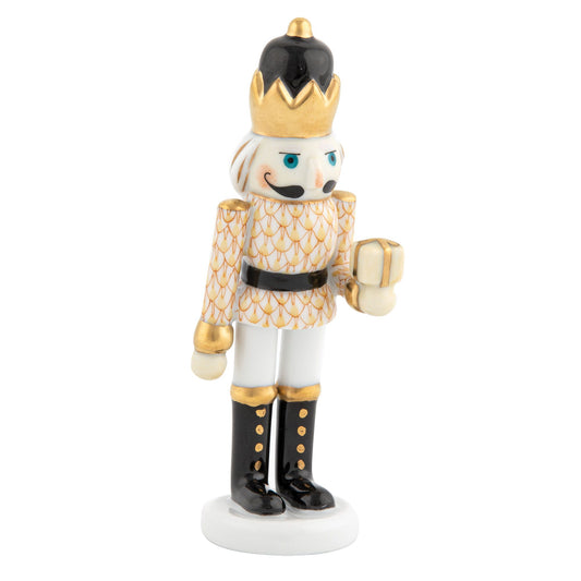 Herend Nutcracker with Gift Butterscotch