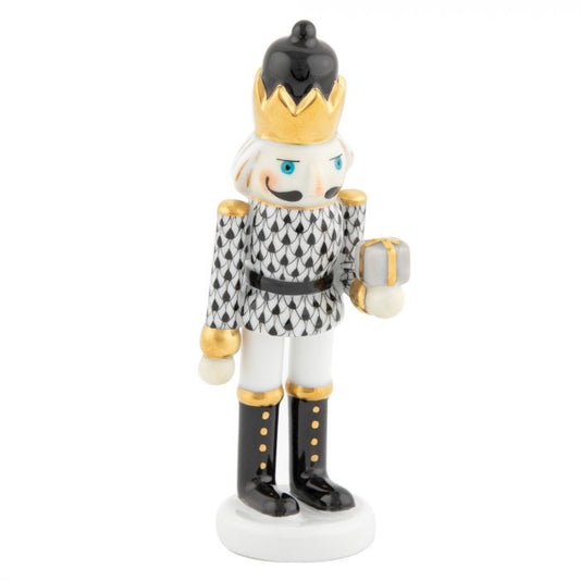 Herend Nutcracker with Gift Black