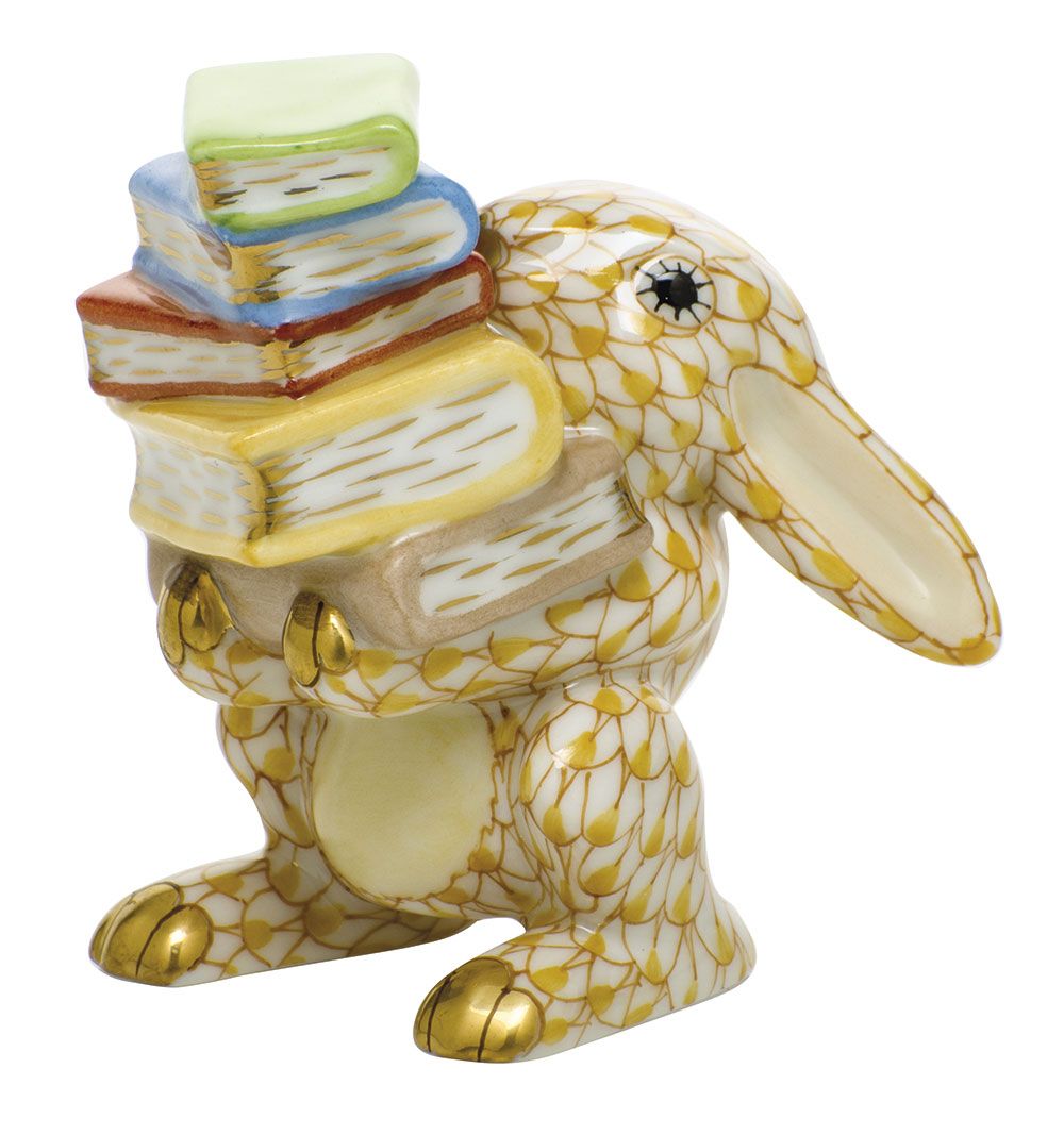 Herend Scholarly Bunny Butterscotch