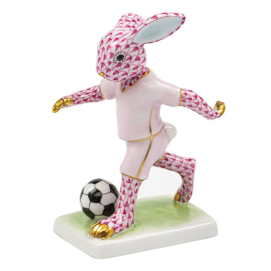 Herend Soccer Bunny Raspberry