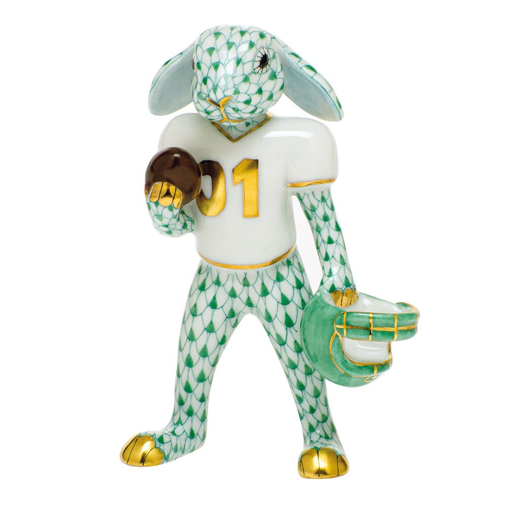 Herend Football Bunny Green