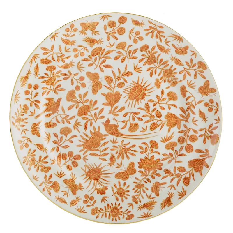 Mottahedeh Sacred Bird and Butterfly Dinner Plate