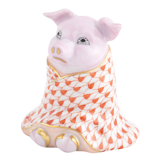 Herend Pig in a Blanket Rust