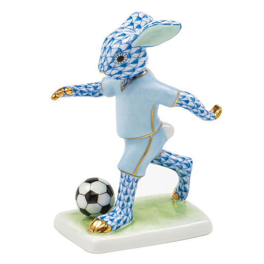 Herend Soccer Bunny Blue