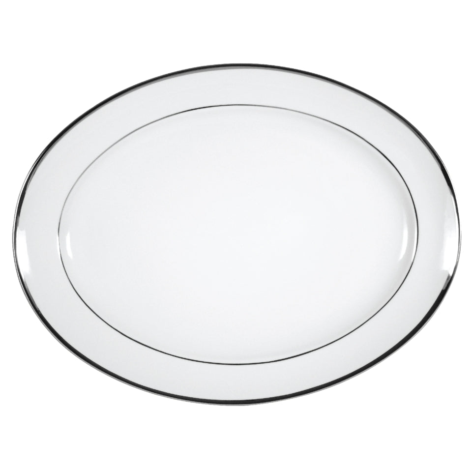 Pickard Signature Platinum White Oval Platter