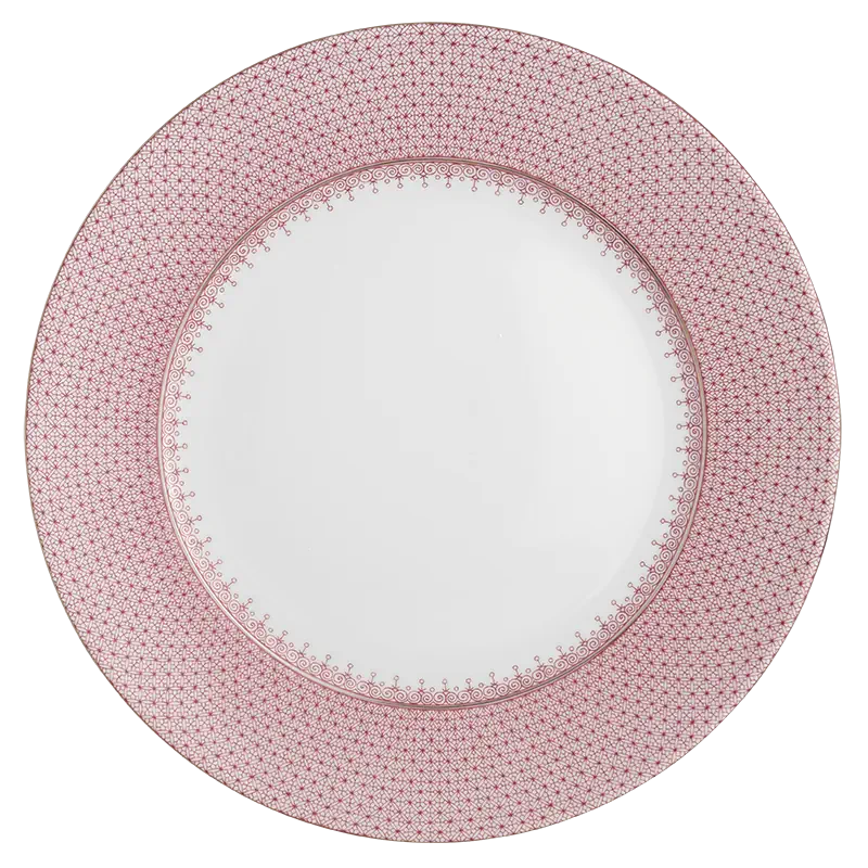 Mottahedeh Pink Lace Rim Service Plate
