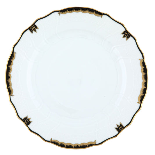 Herend Princess VIctoria Black Dinner Plate