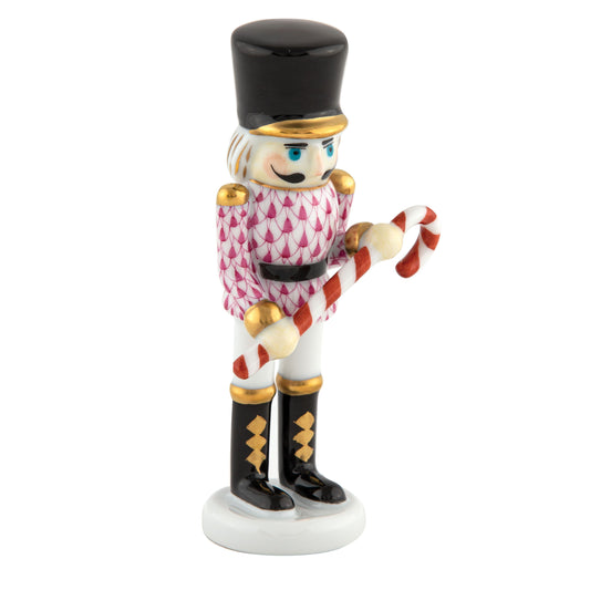 Herend Nutcracker with Candy Cane Raspberry