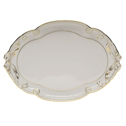 Herend Golden Edge Ribbon Tray