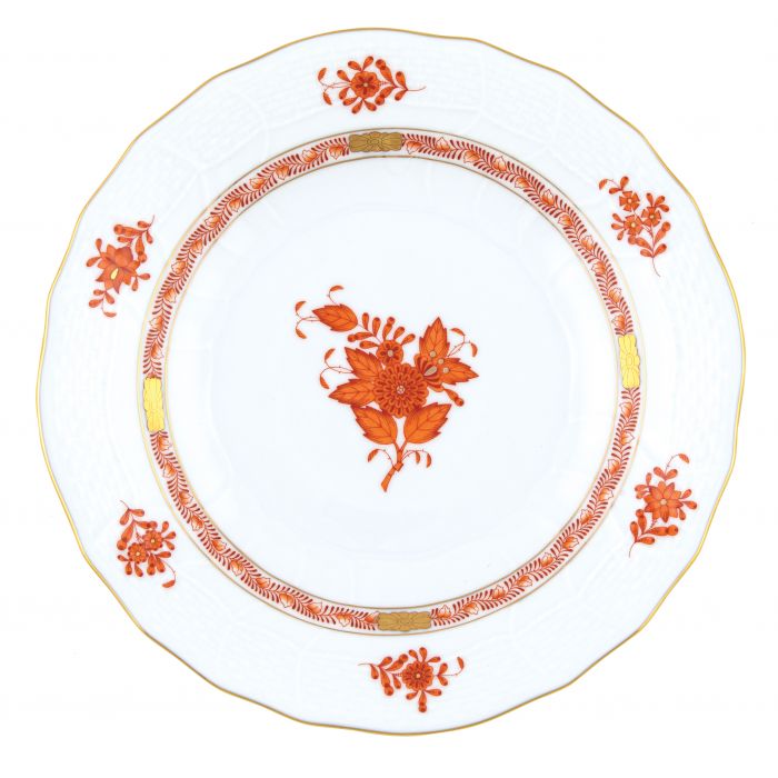 Herend Chinese Bouquet Rust Dessert Plate