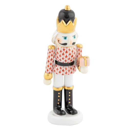Herend Nutcracker with Gift Rust